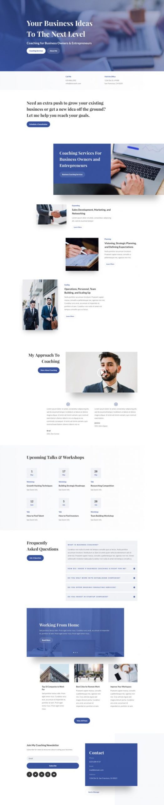 Business Coach Landing Page