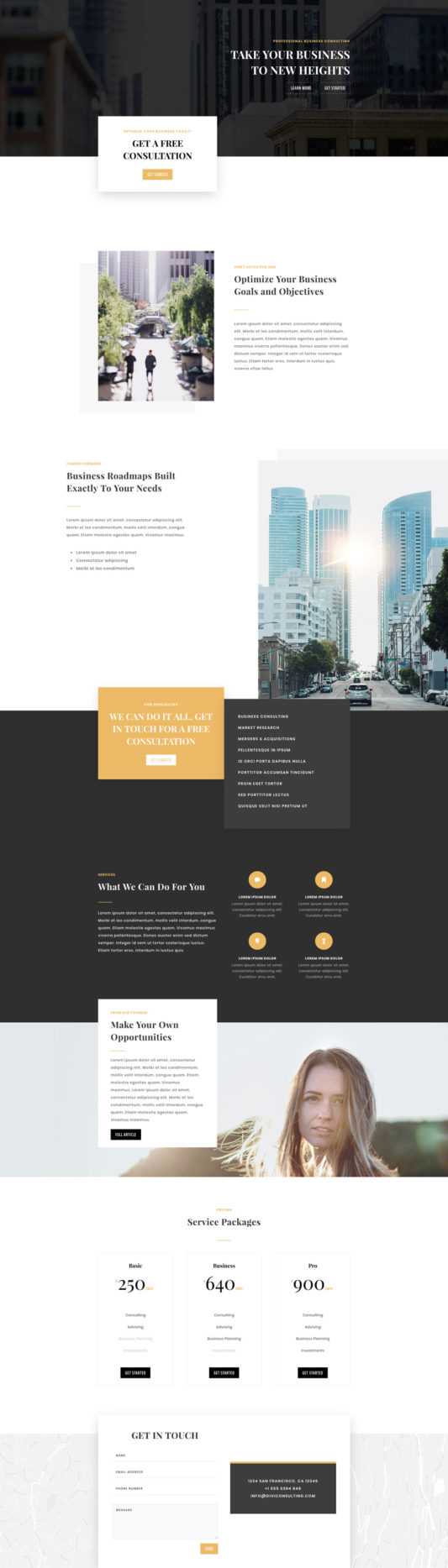 Business Consultant Landing Page