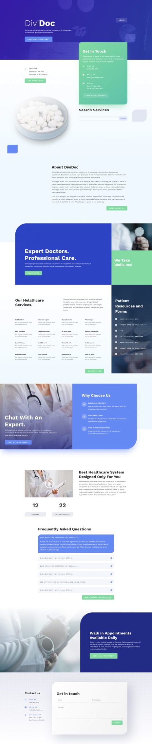 Health Clinic Landing Page
