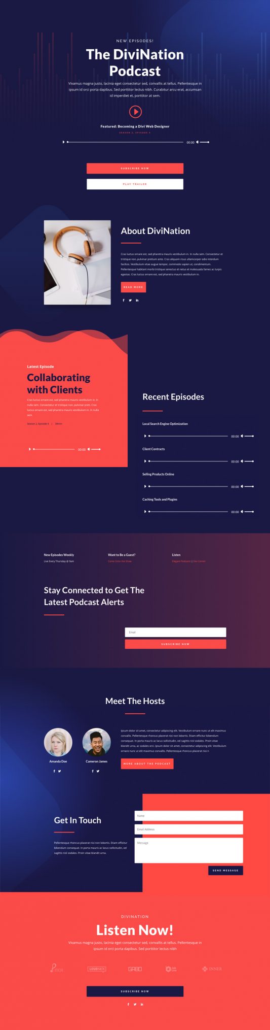 Podcast Landing Page