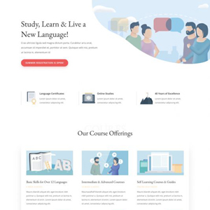 Language School Website Template