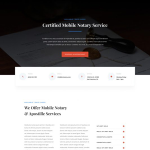 Notary Public Website Template