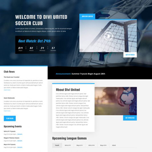  Soccer Club Website Template