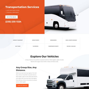 Transportation Services Website Template
